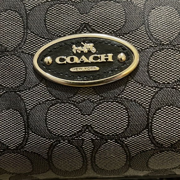 Coach Bags Coach Horse And Carriage Black Canvas And Leather Edie